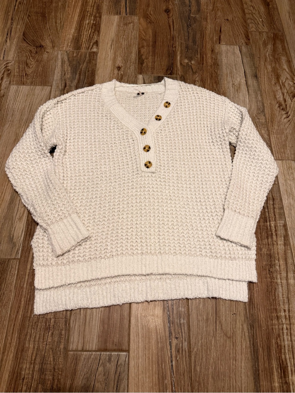 Free People Whistle Thermal Henley Sweater - Picture 2 of 4